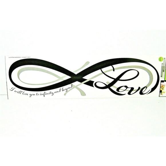 LOVE INFINITY Vinyl Wall Decal Sticker Room Decor Removable Rub & Stick - Picture 1 of 3